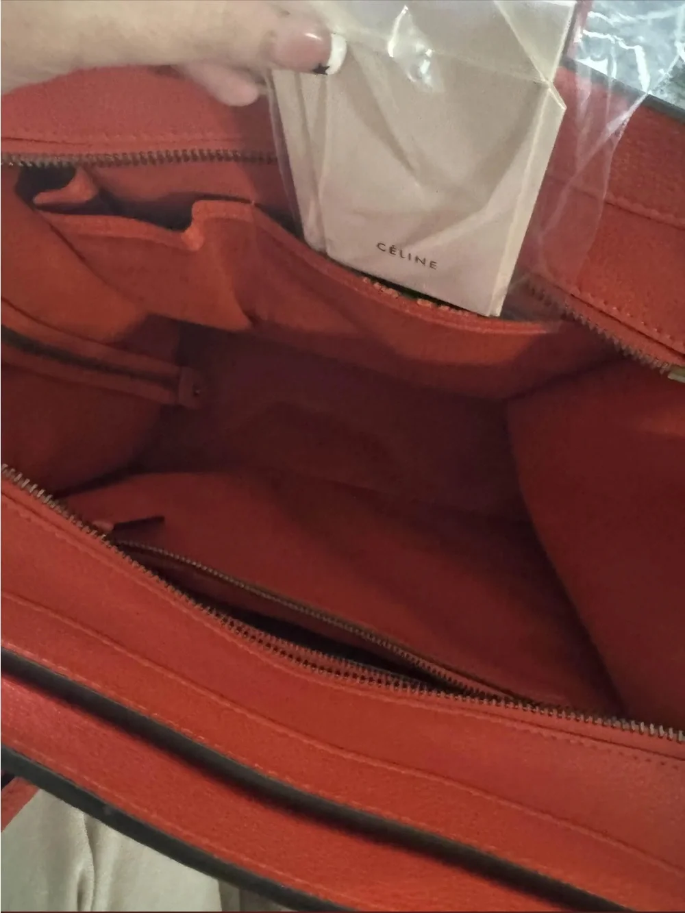 Celine Leather Tote Bag - Structured Designer Handbag